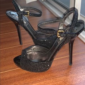 MiuMiu: Beautiful black evening sandal.